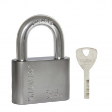 Замок Fuaro (Фуаро) навесной PL-WEATHER-1550 Nickel 4 fin key ( PL-15-50) диск. /блистер