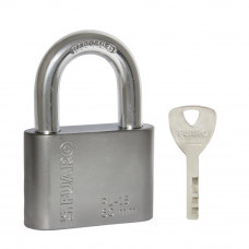 Замок Fuaro (Фуаро) навесной PL-WEATHER-1560 Nickel 4 fin key ( PL-15-60) диск. /блистер