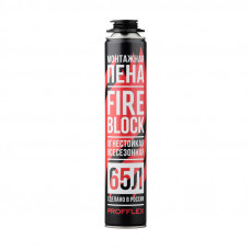 Пена монтажная огнестойкая PROFFLEX FIRE BLOCK 65л всесезонная