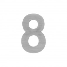 Цифра Fuaro (Фуаро) "8" самоклеящаяся SS304 (50х30) (FUARO) SSC сатинированный хром